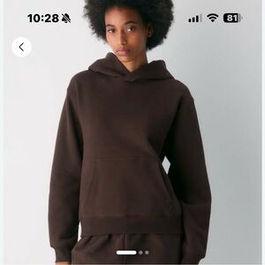 Aritzia Sweat fleece Cozy Brown Hoodie Sweater
